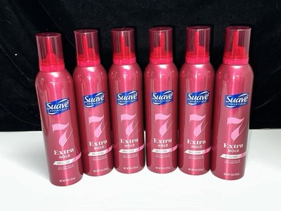 6 PACK--Suave EXTRA HOLD Mousse Level 7 Hold 9oz each FREE SHIPPING