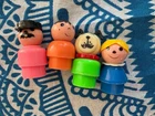 Vintage Fisher Price Look Alike Little People Lot of 4 All Plastic Figures Rare