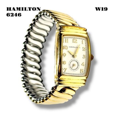 Rare Hamilton 6248 Square Antique Watch Gold Silver Vintage Unisex