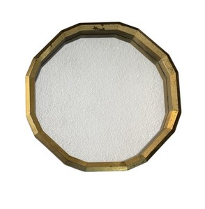 Vintage 16-sided gold tone mirror MCM
