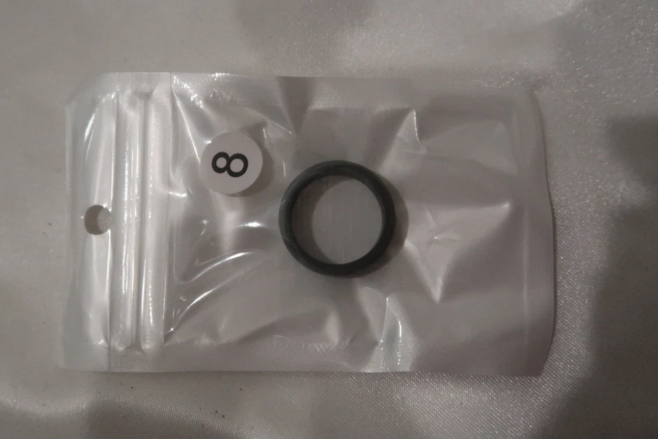 400 anillos de silicona negro y gris oscuro (200/200) talla 8 embalados individualmente, Etsy Foto 4 de 4