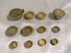 🇫🇷  ANCIEN LOT 21 POIDS DE BALANCE PESE OR A GODETS EN BRONZE
