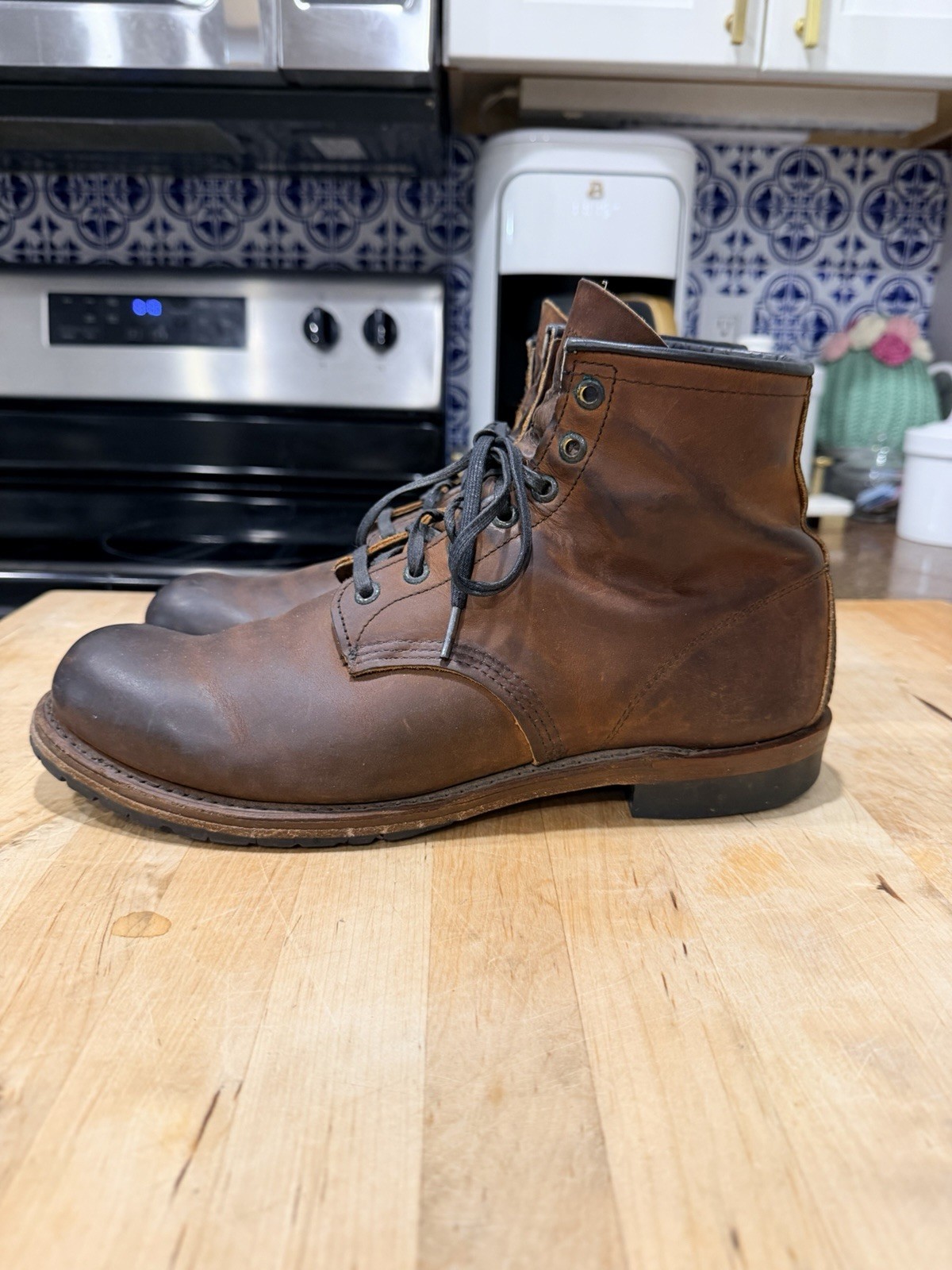 Red Wing Shoes Boots Beckman Round 4579 brown leather lace up 6" mens US 11 D