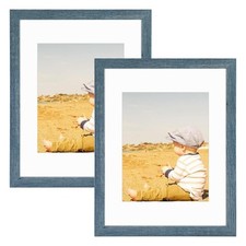 11x14 Picture Frame with Mat for 8x10 High Definition Glass Wall Mounting Horizo
