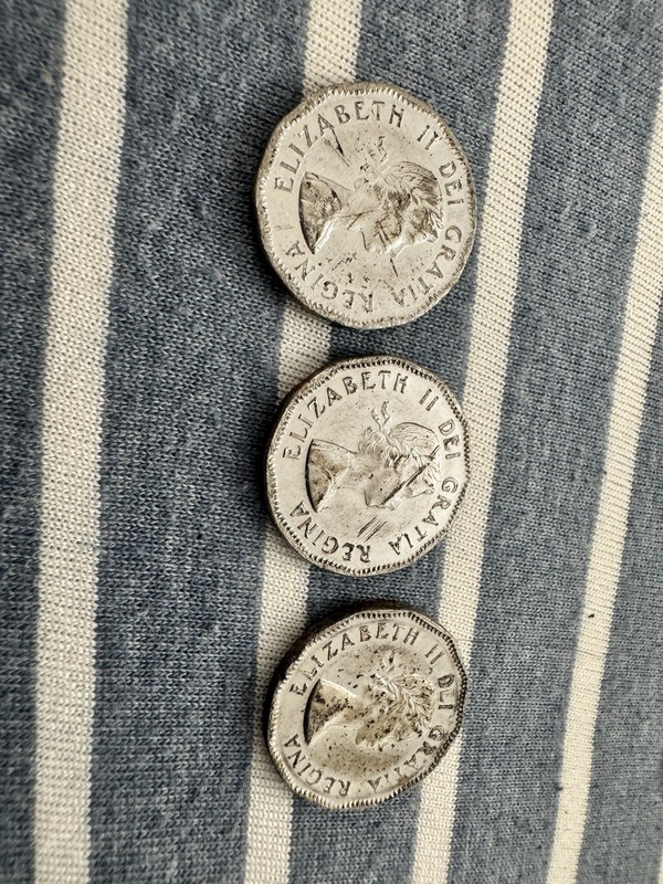 3X 1953 CANADA NICKEL QUEEN ELIZABETH II AU/UNC FOREIGN COINS 5 CENTS