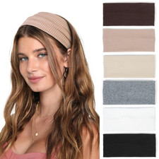 Headbands for Women Wide Non Slip Boho Head Bands Soft Elastic Thick Hairbands