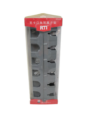RTI Angel Halter Wandhalterung Rutenhalter 6-fach grau