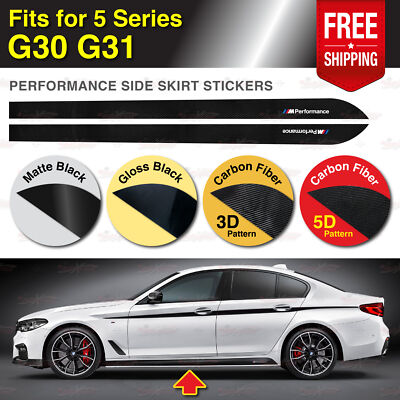 Performance Seitenschwelleraufkleber Vinyl Rennstreifen für BMW G30 G31 5 Serie