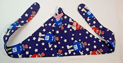 M Red White & Blue Medium Handcrafted Dog Scarf  July 4th Special 