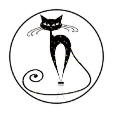 48 Fancy Cat   ENVELOPE SEALS LABELS STICKERS 1.2" ROUND