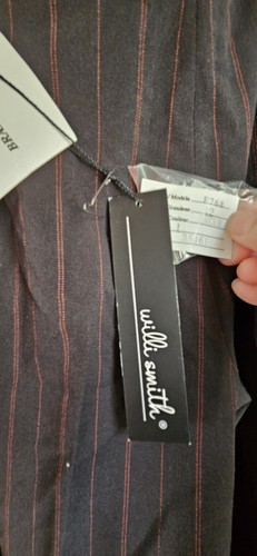 NWT willi smith orange stripe black dress pants belt loops woman Sz12 - Picture 8 of 12