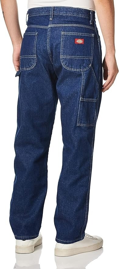 Dickies Men's Industrial Carpenter Jean Rinsed Indigo Blue 42W x