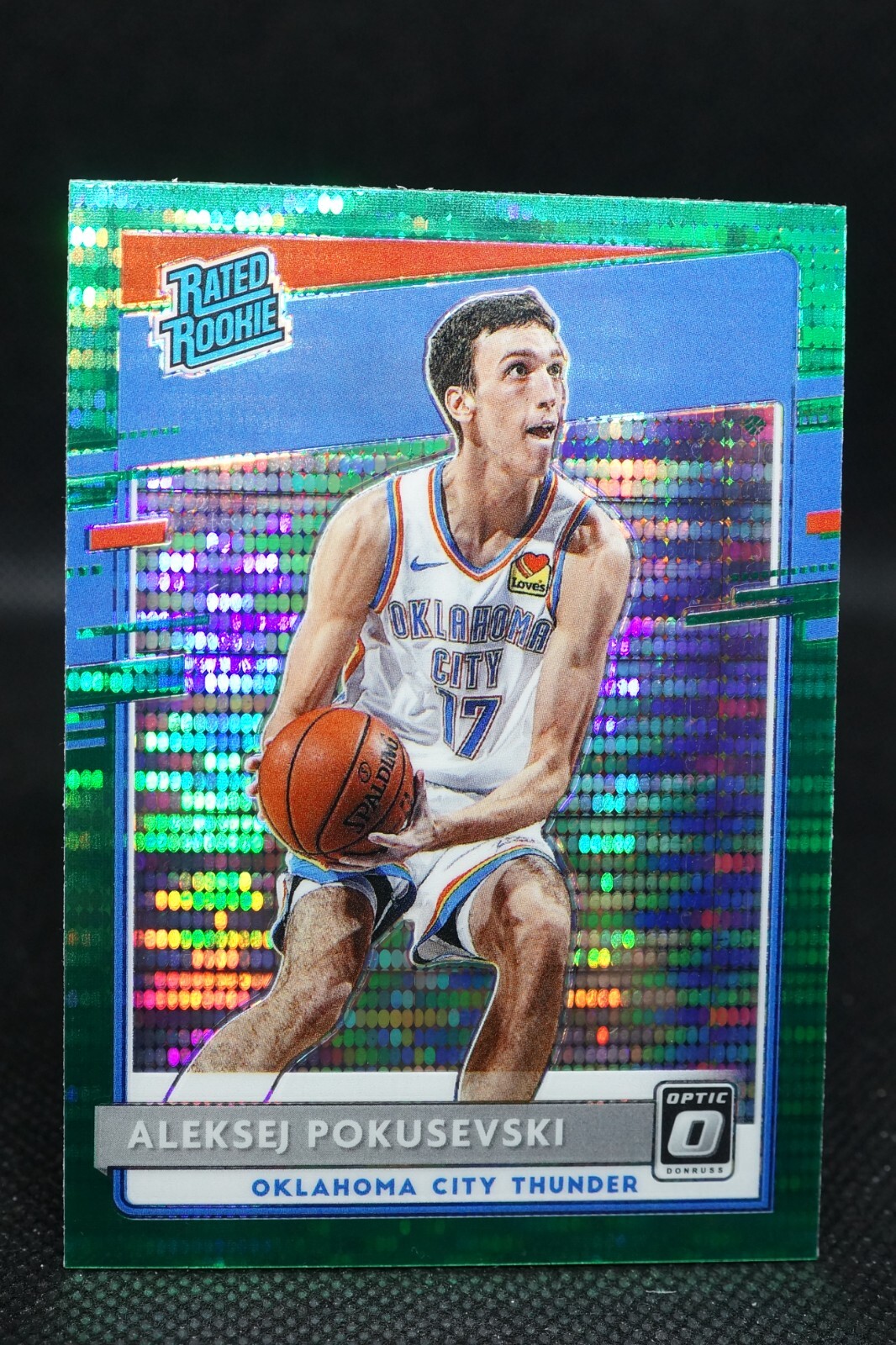 2020-21 NBA Optic ALEKSEJ POKUSEVSKI #167 Rated Rookie GREEN PULSAR PRIZM OKC