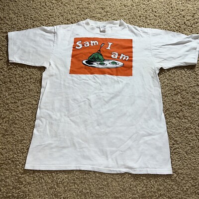 Vintage Dr. Seuss  Sam I am  Green Eggs and Ham TEE L, Murino, Single Stitch