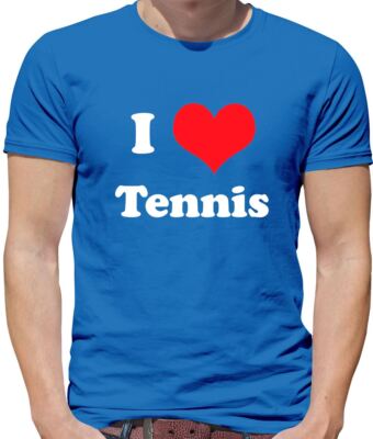 I Love Tennis - Herren T-Shirt - Wimbledon Geschenk Spielerausrüstung Schläger