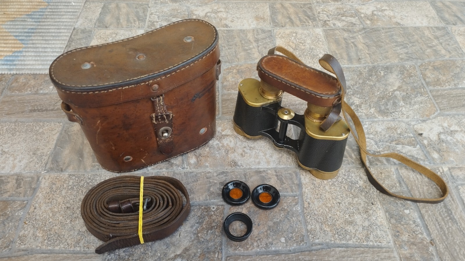 Soviet USSR field military Binoculars 6x30, WWll, 1940, full set, RKKA, Red army — image 1