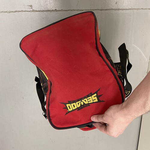 Bolso de Lona De Colección Años 90 00 Team Sea Doo Seadoo Racing 23” X 15” X 12” Rojo Negro - Imagen 6 de 18