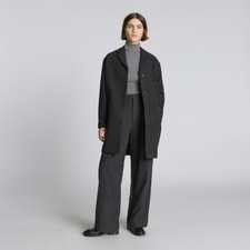 Everlane The Italian Rewool Cocoon Coat Pockets Button Front Gray M