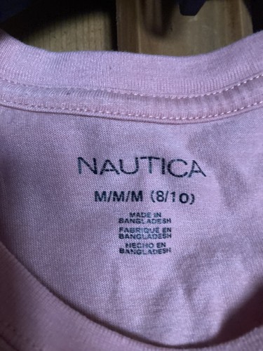 Nautica Girls' Glitter Love To Sea You T-Shirt (8/10) M Pink - Picture 2 of 4