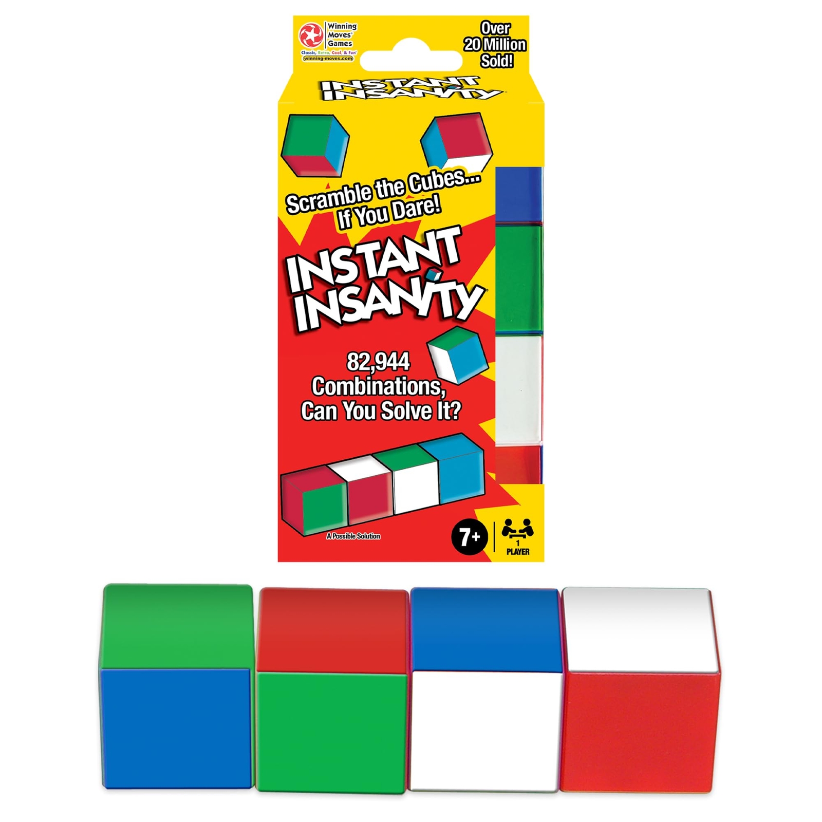 Instant Insanity by Winning Moves Games USA Classic Brain Teaser Puzzle for 1...