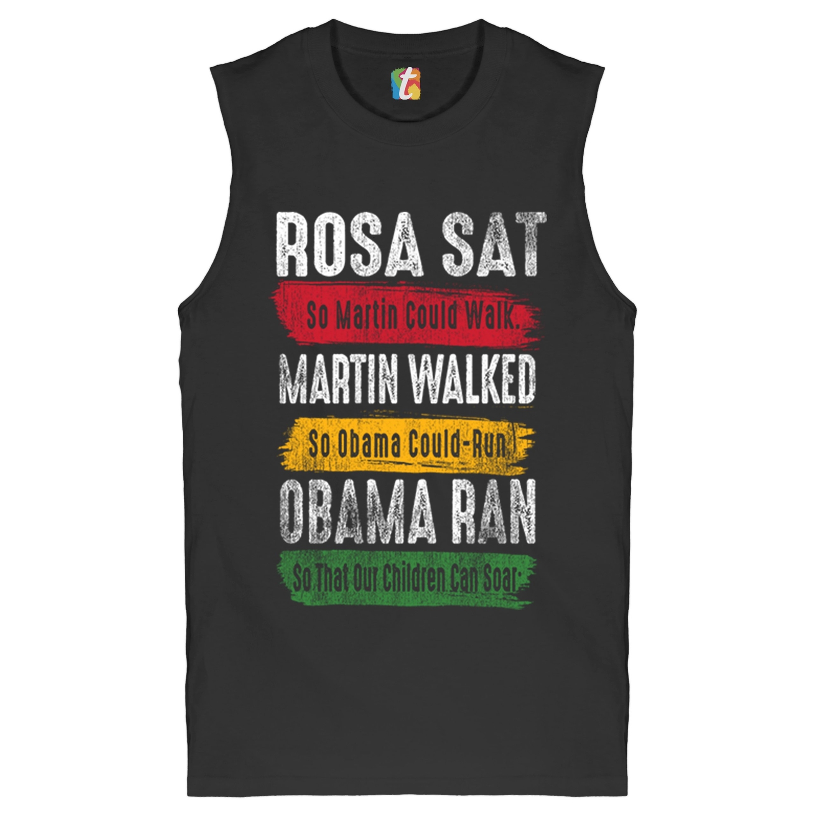ALTRA Camicia muscolare Rosa Sat Martin Walked Obama Ran BLM diritti civili uguaglianza uomo