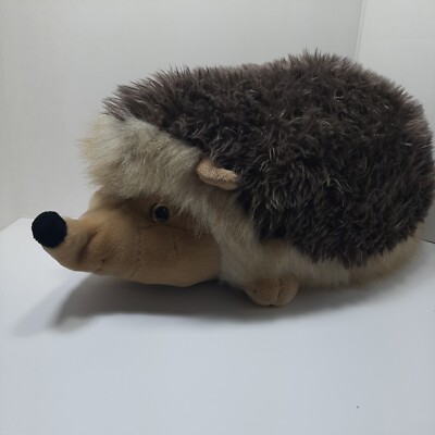 Toys R Us Hedgehog Plush Toy 18” 2015 Geoffrey Stuffed Animal Pillow Brown  Used