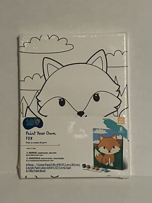 Hello Hobby Paint Your Own Fox Kids Craft Paint Kit