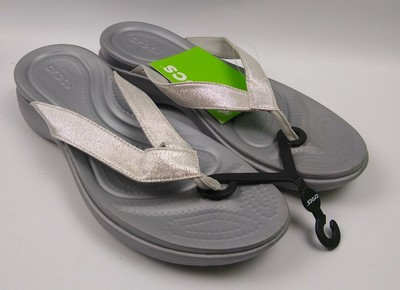 crocs women's capri v shimmer flip flop