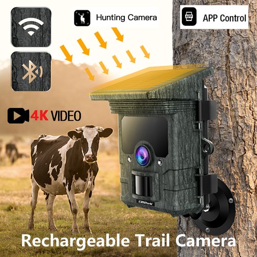 Campark 4K WLAN Solar Wildkamera 46MP Jagdkamera Bewegungsmelder IR Nachtsicht - Bild 3 von 11
