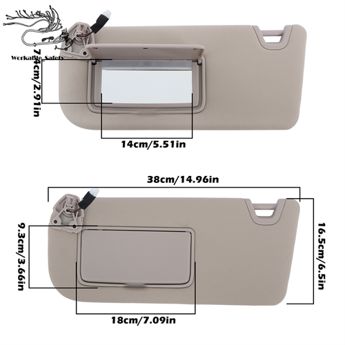 New Driver Passenger Side Sun Visor Beige W/Lights For Nissan Altima 2019-2024 - Foto 3 di 15