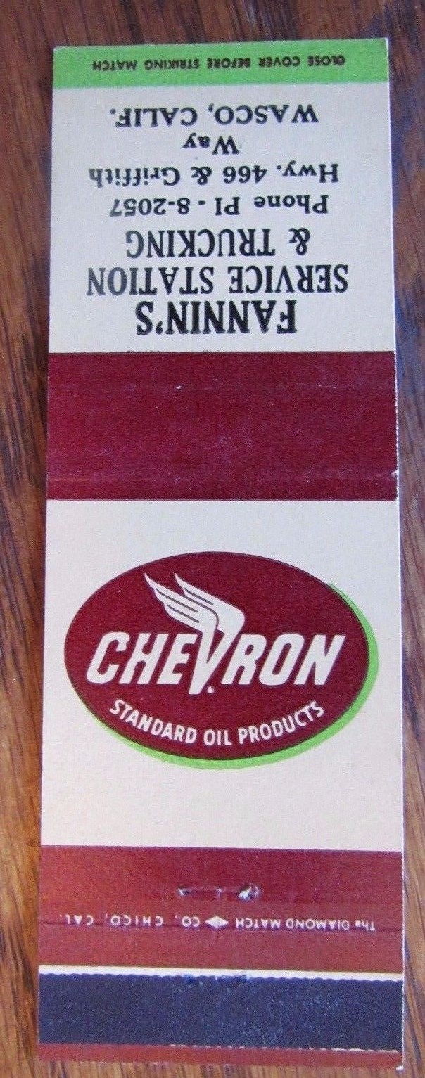 CHEVRON GAS STATION FANNIN'S (WASCO, CALIFORNIA) L5 eBay