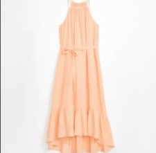 LOFT NWT Flounce Halter Midi Dress - Coral - Size X Large