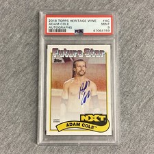2018 Topps Heritage WWE Adam Cole Autographs Auto /99 PSA 9 MINT
