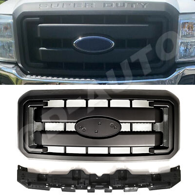 For 2011-2016 F250 F350 F450 F550 Super Duty Front Grille W/ Reinforcement Mount