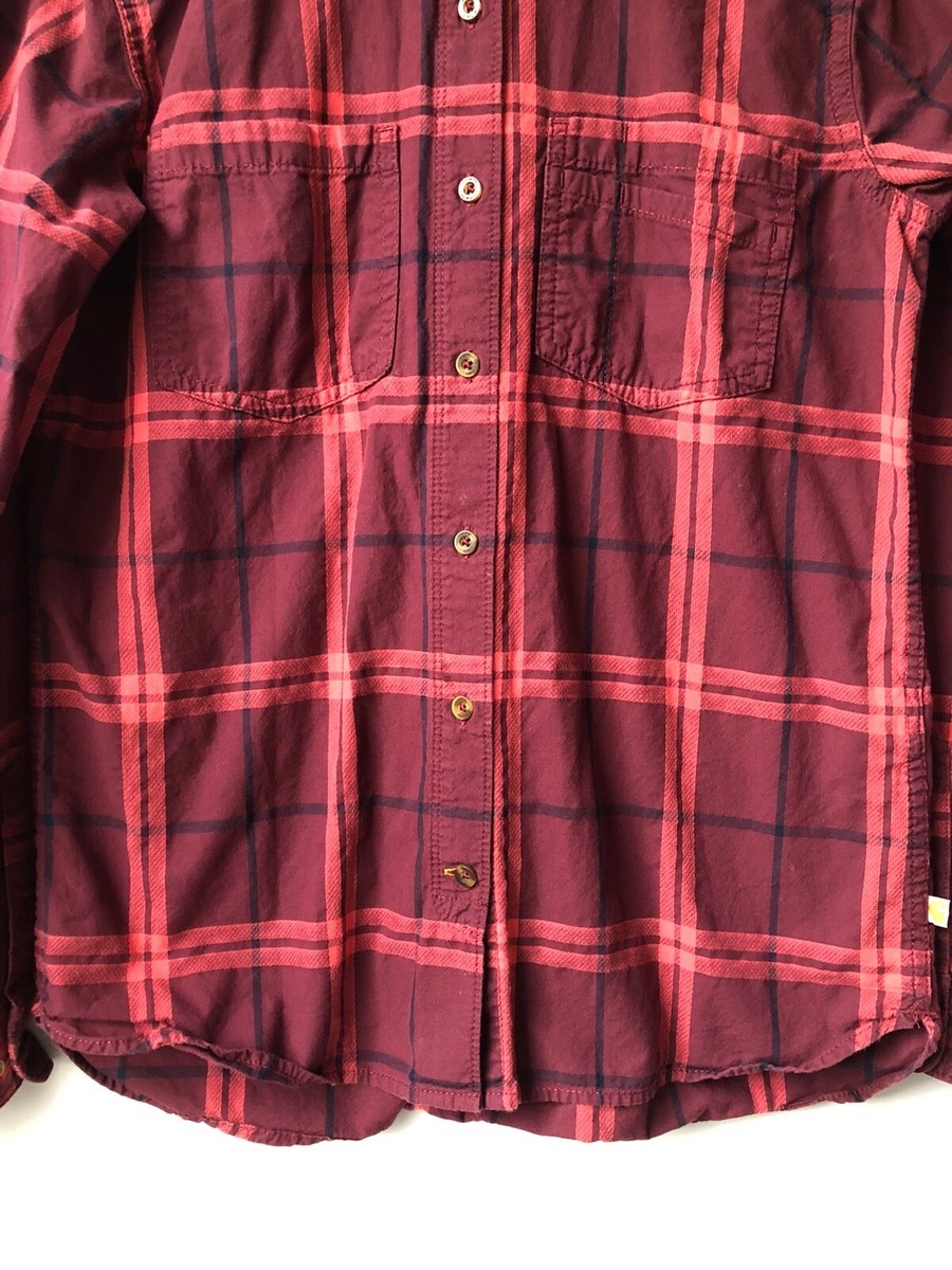 Carhartt Womens Fairview Plaid Shirt Roll Tab Sleeve Pocket