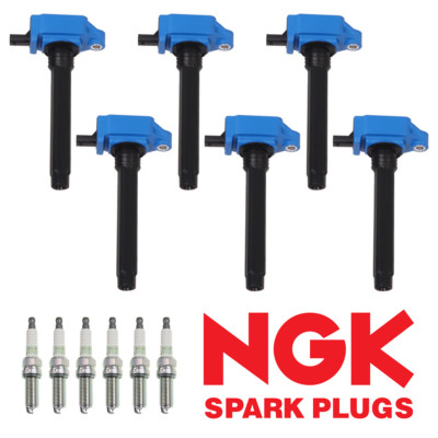 6x Ignition Coil + 6x NGK Platinum Spark Plug for Jeep Grand Cherokee 3.6L UF648