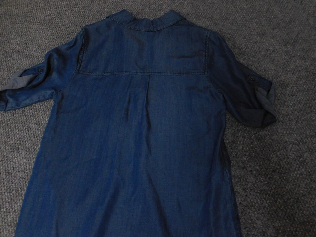 andrea jovine denim dress Andrea Jovine Womens denim dress Small Blue pockets jeans