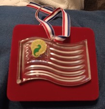 Waterford Crystal American Flag Ornament