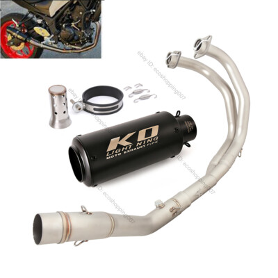 For Yamaha MT-03 2016-25 YZF R3 Whole Header Exhaust Pipe Removable DB Killer