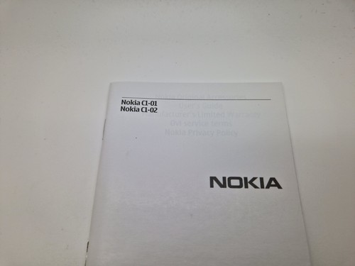Nowy stary zapas angielska Nokia C1-01/C1-02 Instrukcja obsługi 3UKPOST - Zdjęcie 3 z 4