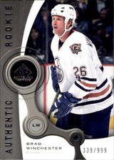 2005-06 SP Game Used #106 Brad Winchester RC SERIAL #339/999 EDMONTON OILERS