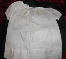 VINTAGE Baby Doll Dress  Hand Embroidered  Very Sweet Grab it  14" Long