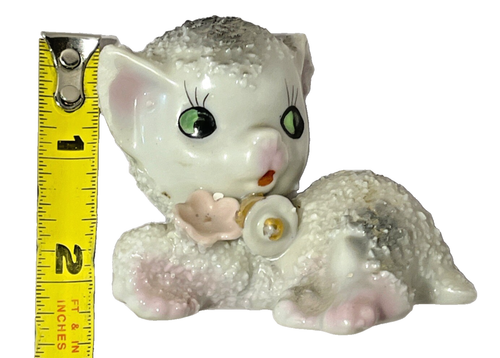 Set of 4 1950s Japan - Sugar Textured Porcelain Dog & Cat Figurines - Vintage - Picture 14 of 15