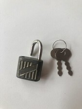 Vintage Lock with 2 Keys   Miniature Love Token Metal Lock   Box Lock