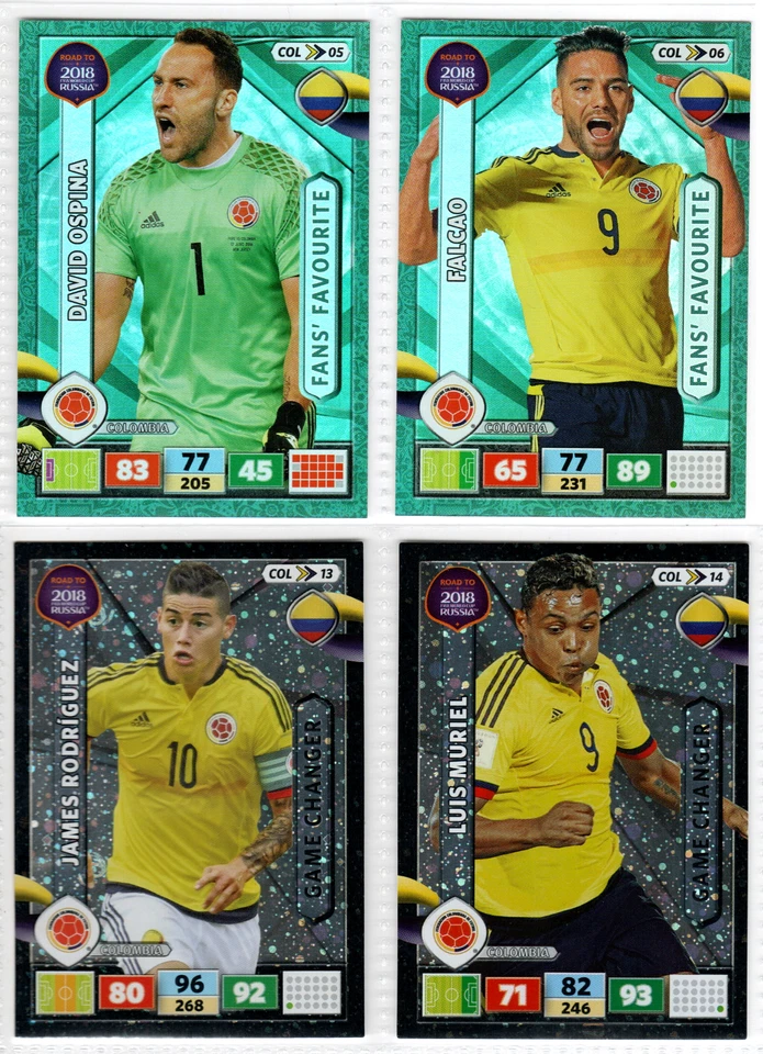 COLOMBIA FOOTBALL TEAM CARDS 18/18 FULL SET! - PANINI FIFA WORLD CUP 2018 - Image 4 of 4