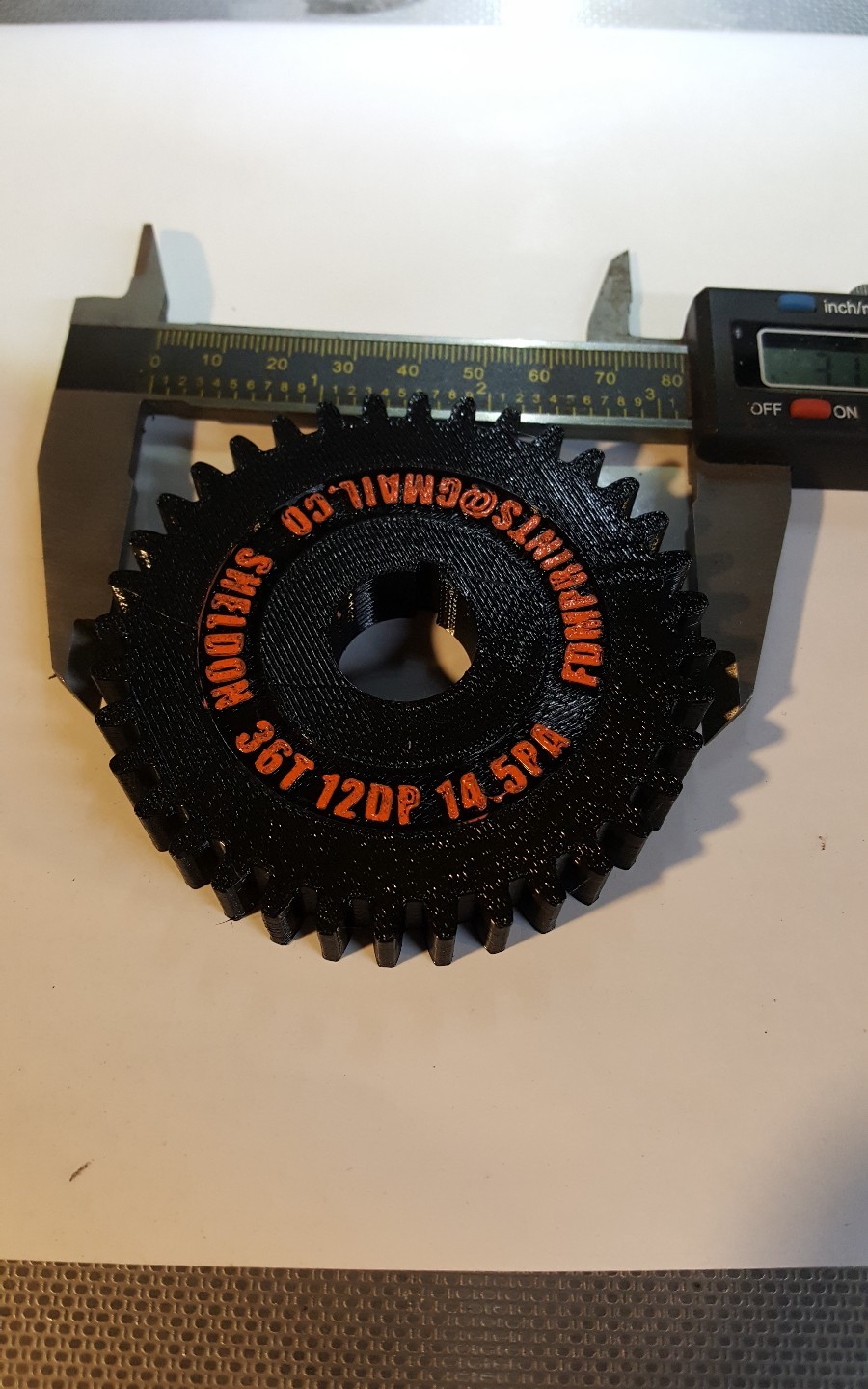 NEW Sheldon METAL LATHE GEAR 36 Tooth 3D Printed Phenolic Gear
