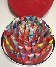 Vintage Artex & Tri-Chem Liquid Embroidery & Carry / Storage Case