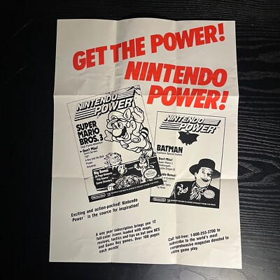 Nintendo Power - Promotional Poster (GET THE POWER!, NINTENDO POWER!) 2-Sided