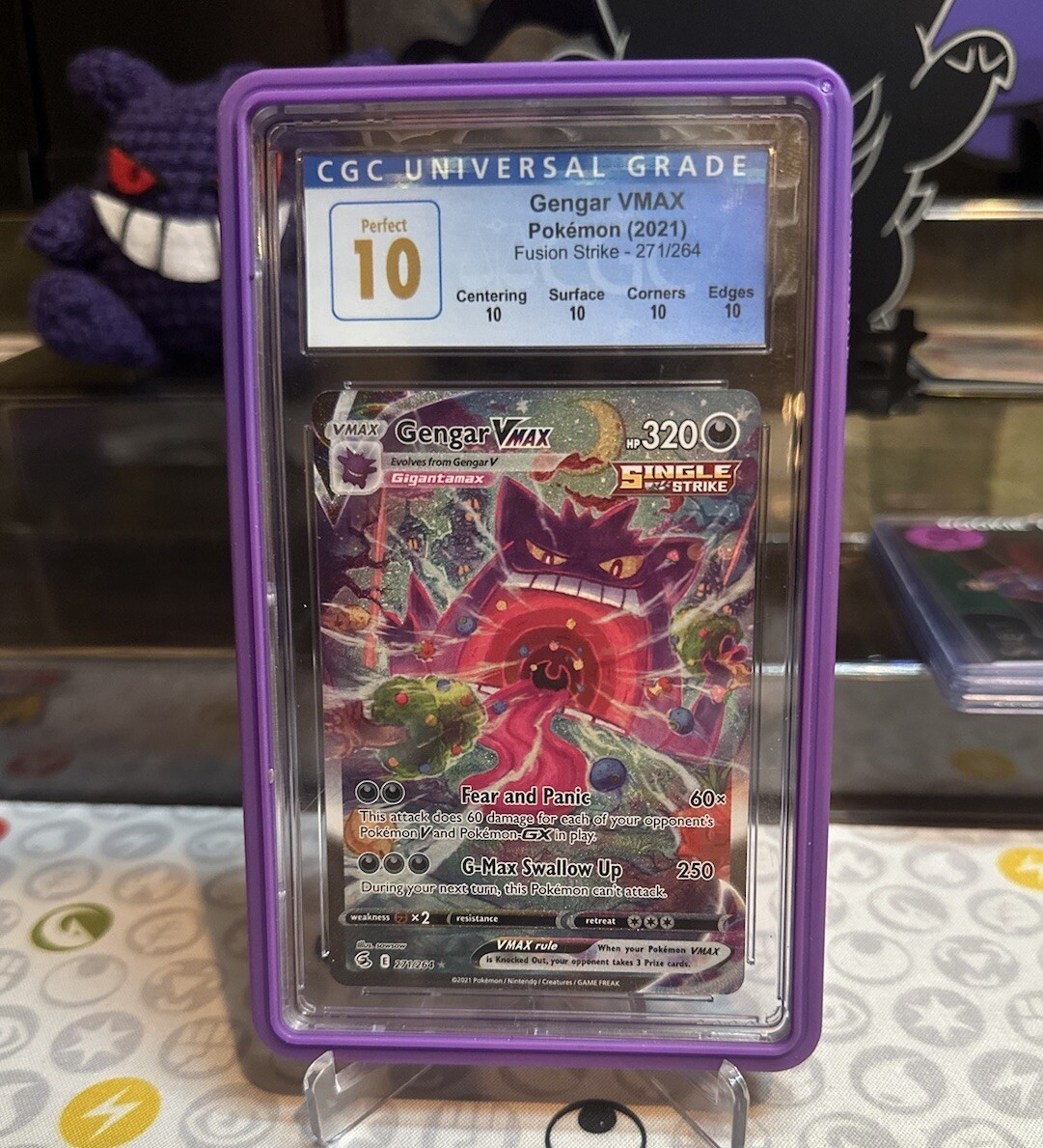CGC Perfect 10 Gengar VMAX Fusion Strike 271/264 POP 7 | eBay CGC Perfect 10 Gengar VMAX Fusion Strike 271/264 POP 7 | eBay