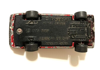 1979 Tomica No. F57 Ferrari BB 512 Red & Black 1/64 Diecast